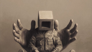 Man cube head hands reaching - a box free wallpaper for desktop
