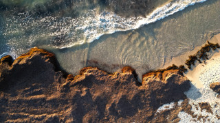 Beach wave rock sand fire - a rock formation free wallpaper