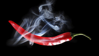 Red hot pepper smoking sword - hot free wallpaper for desktop