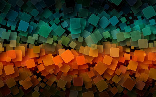 Colorful abstract squares center fence - square free wallpaper