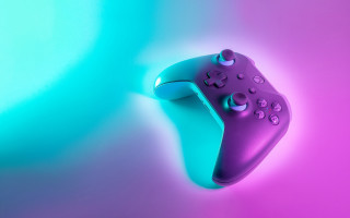 Purple blue controller gradient background - aesthetic free wallpaper