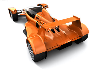 Futuristic orange car white background - a shadow of the car free wallpaper
