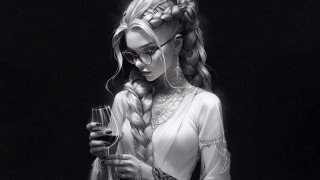 Woman braid wine gothic portrait - stanley artgerm lau free wallpaper for desktop