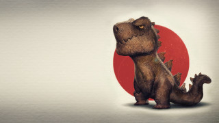 Dinosaur redcircle whitebackground moon surrealism - a dinosaur free wallpaper