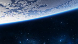 Earth space stars clouds aurora - space shuttle free wallpaper for desktop