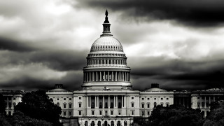 Black white capitol storm clouds - neoism free wallpaper