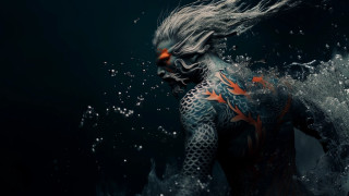 Mermaid water splash hair blowing - a splash of water free wallpaper