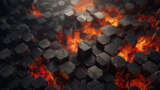 Burning cubes dark room red - the dark room free wallpaper