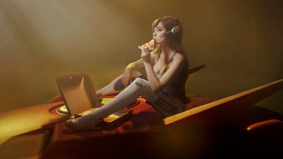 Eve ryder cyberpunk pizza laptop - a laptop free wallpaper