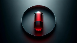 Red object black circle red - biopunk free wallpaper