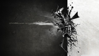 Black white flower wall abstract - photo of a flower free wallpaper