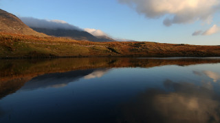 Lake mountain clouds grassy hill - bedwyr williams free wallpaper for desktop
