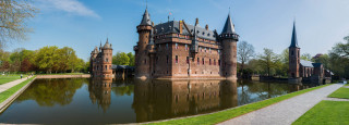 Castle moat walkway pond grass - dirck van der lisse free wallpaper