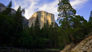 Mountain river trees clouds nature - cloud above free wallpaper