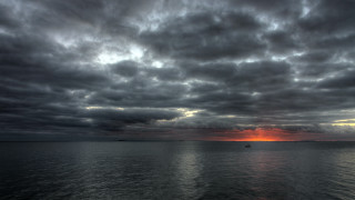 Sunset boat cloudy sky water - anthony s waters free wallpaper