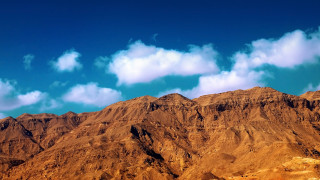 Mountain range clouds blue sky 2 - white cloud above free wallpaper