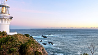 Lighthouse cliff ocean sunset australian - fitz hugh lane free wallpaper