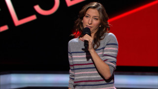 Woman holding microphone red sign - love free wallpaper