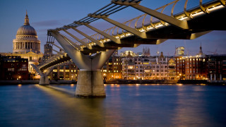 Bridge water night cityscape reflection - the bridge free wallpaper for desktop