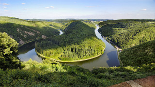 Lush river valley mountains forest - adriaen isenbrant free wallpaper for desktop