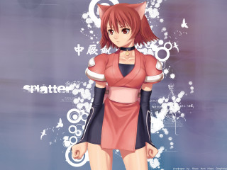 Anime cat ears pink dress - a cat ear free wallpaper