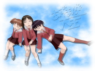 Three girls school uniforms flying - three girl free wallpaper