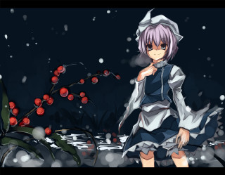 Girl white dress hat snow - a white hat free wallpaper