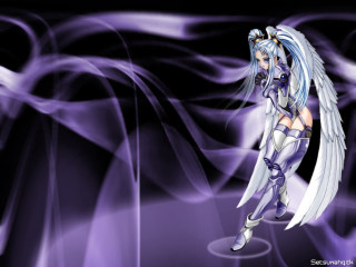 White haired angel wings fantasy - anne stokes free wallpaper