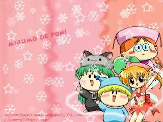 Anime group snowflakes stars christmas - pop surrealism free wallpaper