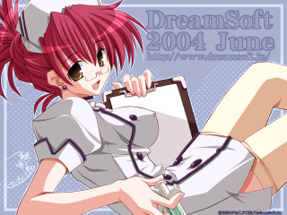 Eizan kikukawa nurse polka dot - a name tag free wallpaper