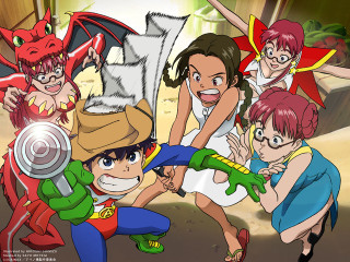 Cartoon group dragon gun baioken - a cartoon of a group free wallpaper