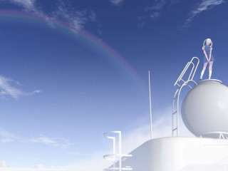 Rainbow building weathervane ambientocclusion netart - a rainbow free wallpaper for desktop