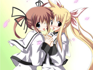 Anime girls hugging clocktower pink - a clock tower free wallpaper for desktop