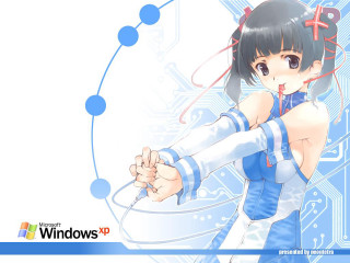 Anime girl blue dress white 3 - a red ribbon free wallpaper
