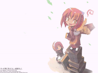 Red haired girls luggage rayonism - top of a pile free wallpaper