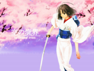 Woman kimono sword snow cherry - cherry blossom free wallpaper