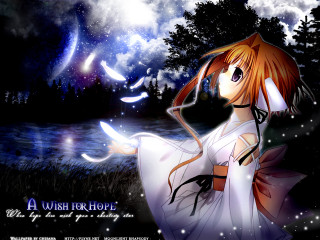 Girl white dress red hair - a white tail free wallpaper