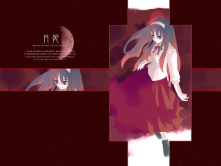 Girl moonlight grimdark yandere reddress - a full moon behind her free wallpaper