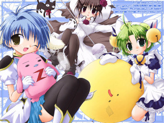 Anime cats girls hair bells - and a cat free wallpaper