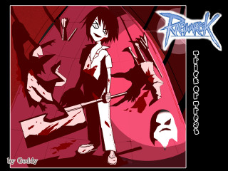 Cartoon knife blooded face alice - a bloody face free wallpaper