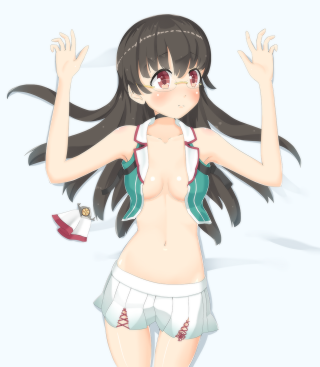 Cartoon girl green shirt long - long hair free wallpaper for tablet