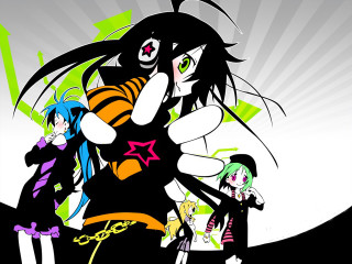Anime characters group green yellow - accent free wallpaper