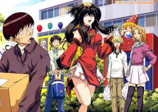 Group people box building balloons - a box free wallpaper