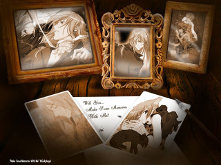 Couple girl bear alice prin - a picture frame free wallpaper for desktop