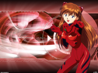 Anime long hair red outfit - swirl free wallpaper