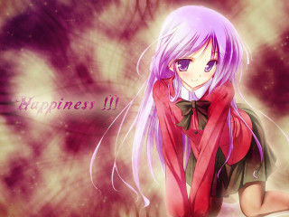 Purple haired girl red scarf - a red scarf free wallpaper