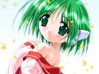 Girl green hair green eyes - green hair free wallpaper for desktop