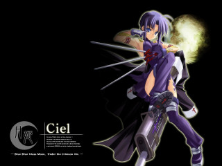 Anime character sword gun moon - classical free wallpaper