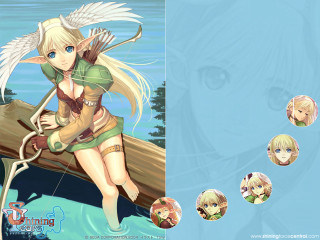 Girl wings sitting water elf - wing free wallpaper for desktop