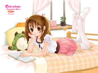 Girl bed book stuffed animal - chen chi free wallpaper